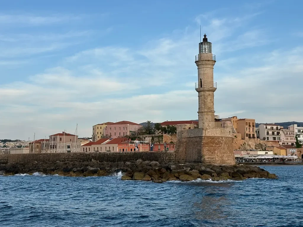 Chania Old Harbor Lghthouse Wine View